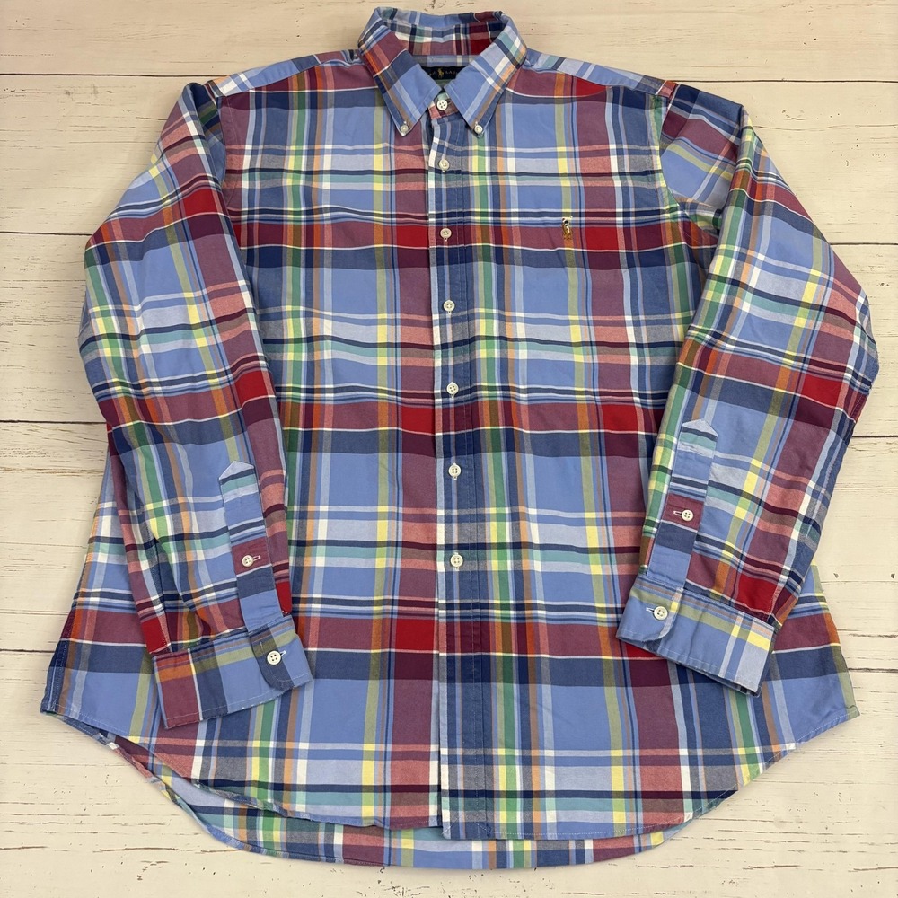 Ralph Lauren Plaid Button Down Shirt Mens XL